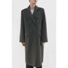 Mango Double Breasted Wool Blend Coat In Gray