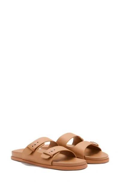 Mango Double Buckle Sandal In Brown