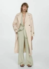 Mango Double-button Trench Coat Beige