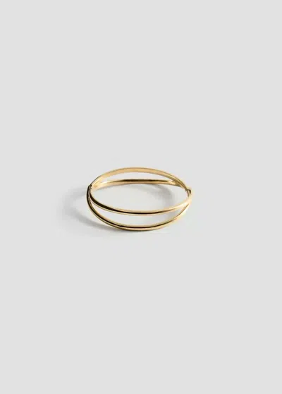 Mango Double Rigid Bracelet In Gold
