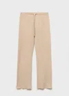Mango Double-face Cotton Trousers In Light/pastel Brown