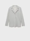 Mango Double-sided Cotton T-shirt Grey