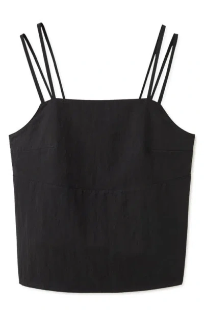 Mango Double Strap Camisole In Black