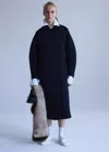 Mango Double-breasted Virgin Wool Coat In Blue