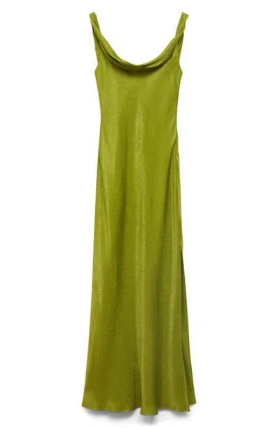 Mango Drape Sleeveless Maxi Dress
