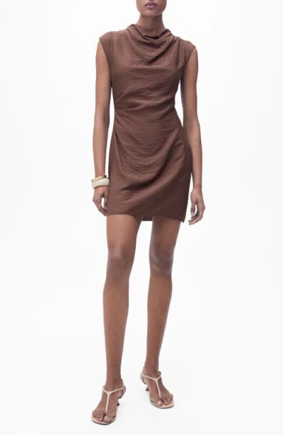 Mango Drape Texture Minidress