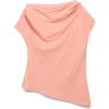 Mango Draped Asymmetric Top In Pink