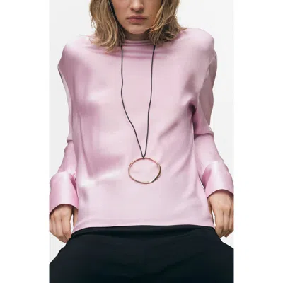 MANGO MANGO DRAPED BACK SATIN TOP