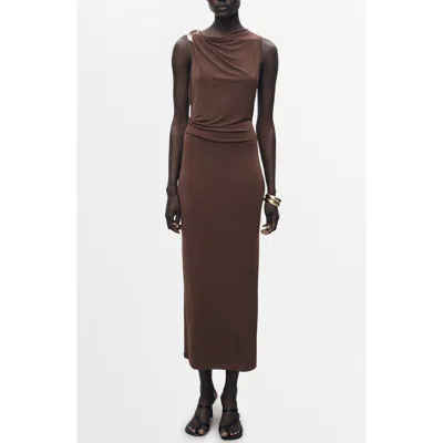 Mango Draped Body-con Maxi Dress