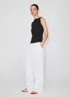 Mango Draped Cotton Top In Black