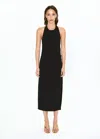 Mango Draped Halter Dress In Black