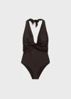 Mango Maillot De Bain Chocolat - Femme - 2xl -  In Chocolat