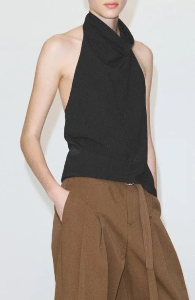 Mango Draped Halter Top In Multi