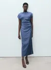 Mango Robe Bleu Indigo - Femme - Xxl -  In Bleu Indigo