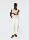 Mango Draped Striped T-shirt In Neutral