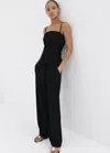 Mango Draped Tank Top In Black