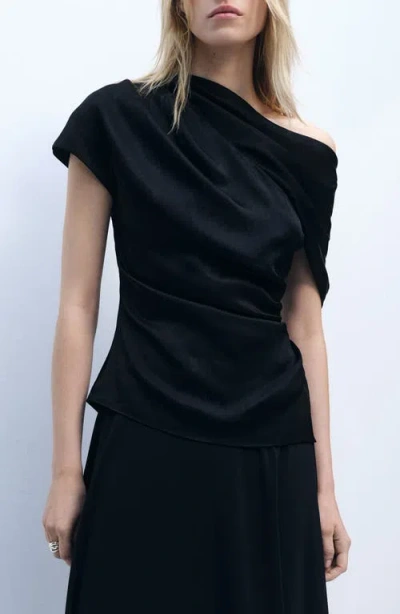 Mango Drapey Short Sleeve Top