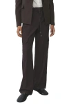 Mango Drawstring Cargo Pants In Charcoal