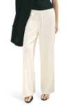 Mango Drawstring Mid Rise Straight Leg Pants In Gold