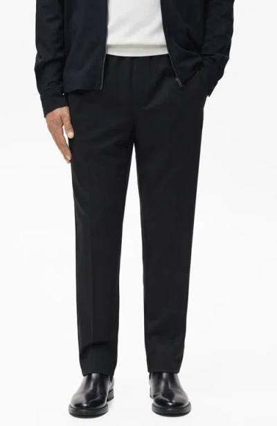 Mango Drawstring Pants In Black