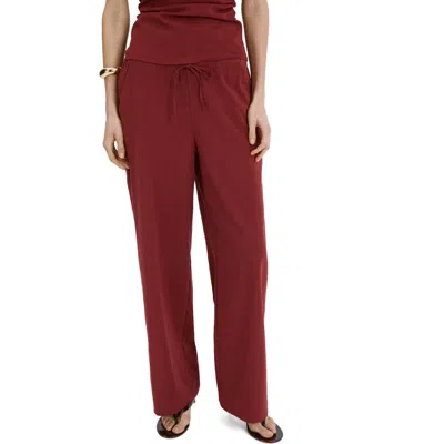 Mango Drawstring Pants In Red