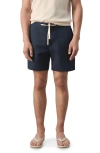 Mango Drawstring Shorts In Blue
