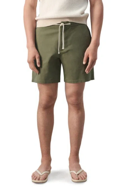 Mango Drawstring Shorts In Green