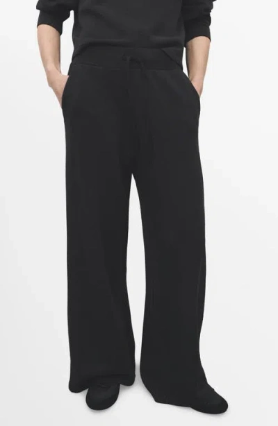 MANGO MANGO DRAWSTRING STRAIGHT LEG PANTS