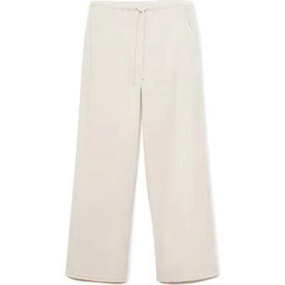 Mango Drawstring Straight Leg Pants In Neutral