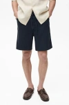 Mango Drawstring Waist Denim Shorts In Blue