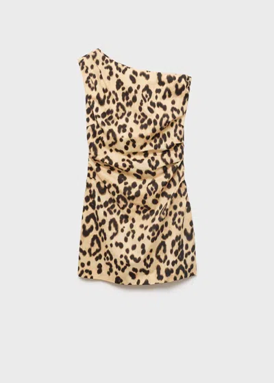 Mango Dress Beige