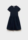 Shop Mango Ballon Skirt Dress Dark Navy