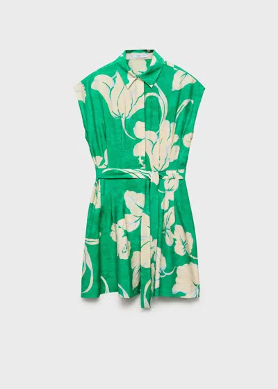 Mango Dress In Green