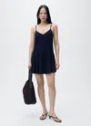 Mango Dress Navy In Navy