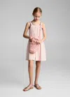 Shop Mango Ruched Straps Dress Pink