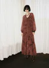 Mango Paisley-print Oversized Dress Russet In Brown