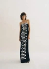 Mango Dress With Mirrors And Back Opening Black In Black