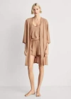Mango Dressing Gown Medium Brown In Medium Brown
