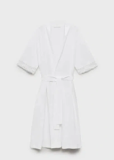 Mango Dressing Gown White