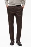 Mango Dublino Slim Fit Twill Chinos In Chocolate