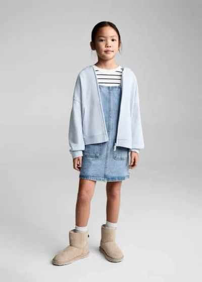 Mango Kids' Dungaree Dress Medium Blue