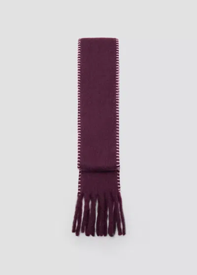 Mango Kids' Écharpe À Bordure Contrastante In Violet