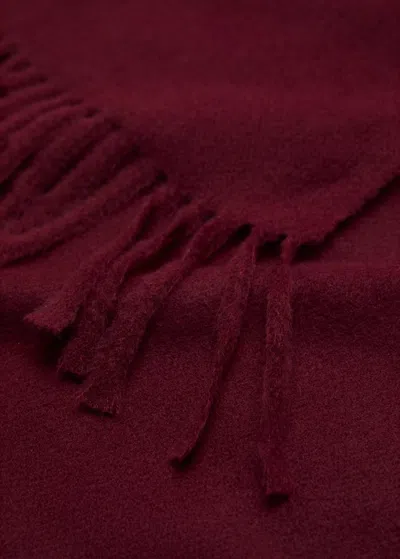 Mango Écharpe À Franges Bordeaux - Femme - Taille Unique -  In Burgundy