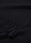 Mango Écharpe À Franges Noir - Femme - Taille Unique -  In Black