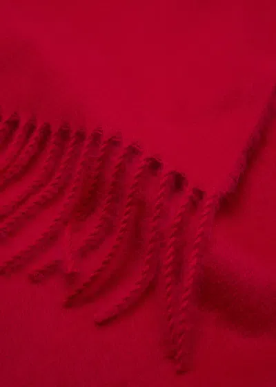 Mango Écharpe À Franges Rouge - Femme - Taille Unique -  In Red