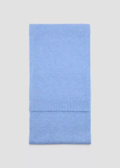 Mango Écharpe En Maille Unie In Bleu Ciel