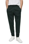 Mango Elastic Waist Cotton Blend Joggers In Green