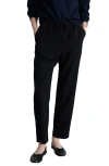 Mango Elastic Waist Flowy Pants In Black