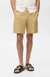 Mango Elastic Waist Shorts In Brown
