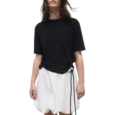 Mango Elbow Sleeve Sweater In Black